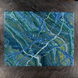 Acrylic Pour Painting 11x14 Clear coated